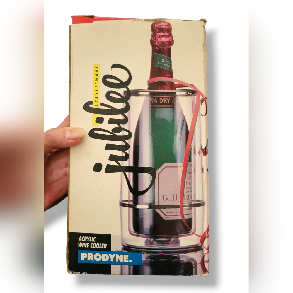Jubilee | NIB Vintage Prodyne Clear Acrylic Wine/Champagne Cooler (OS)